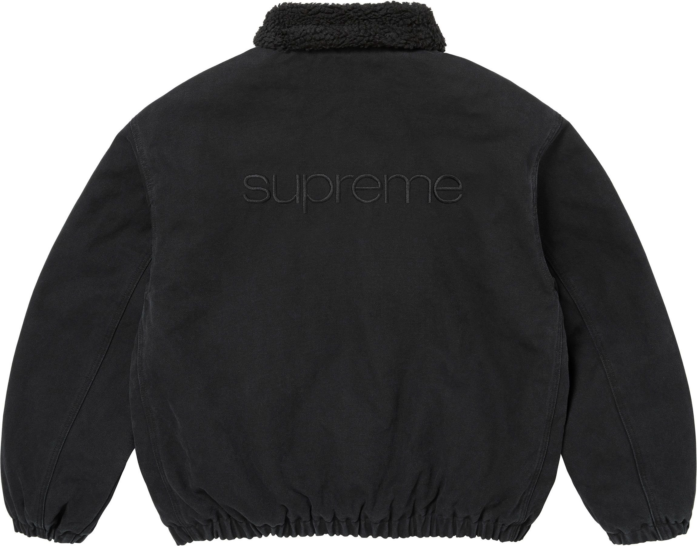Faux Shearling Lined Bomber Jacket view 12